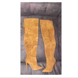 Thigh High Cognac Boots